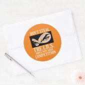 Grappige ronde sticker "NIET STELEN... 2" (Envelop)