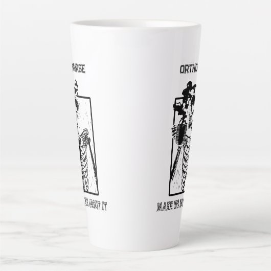 Grappige röntgenfoto Medisch Werk Ortho Verpleegs Latte Mok (Voorkant)