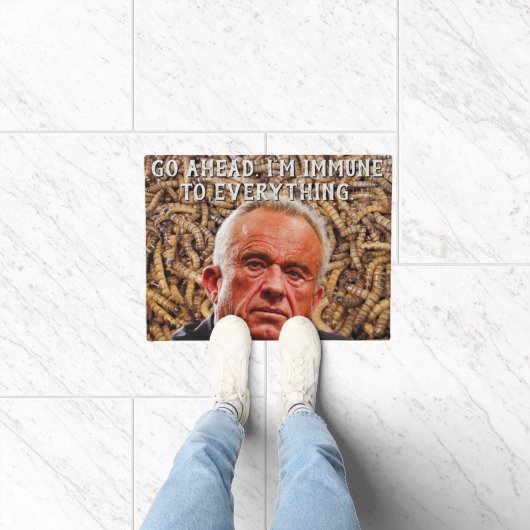 Grappige rood aangelopen Robert F. Kennedy Jr & He Deurmat (Binnen)