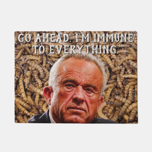 Grappige rood aangelopen Robert F. Kennedy Jr & He Deurmat (Voorkant)