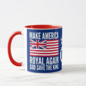 Grappige Rood Blauw Wit Make America Royal Again V Mok (Links)