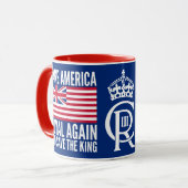Grappige Rood Blauw Wit Make America Royal Again V Mok (Voorkant links)