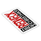 Grappige Roodhals kerstwensen Magneet (Rechterzijde)