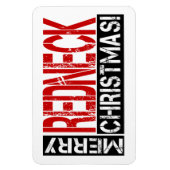 Grappige Roodhals kerstwensen Magneet (Verticaal)