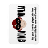 Grappige roodharige gember grap koelkast magneet (Verticaal)