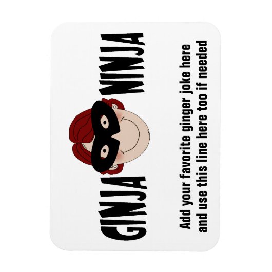 Grappige roodharige gember grap koelkast magneet (Verticaal)