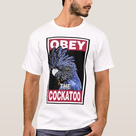 Grappige roodstaartzwarte kaketoe - Vogelkunst T-shirt (Voorkant)