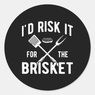 Grappige rook borst is het risico voor de borst ronde sticker