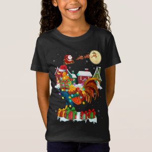 Grappige Rooster Kerst Lelijke trui Rooster Xmas T-shirt