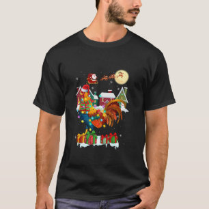 Grappige Rooster Kerst Lelijke trui Rooster Xmas T-shirt