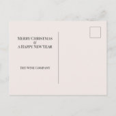 Grappige Rosé Wijn Kerst Ansichtkaart Feestdagenkaart (Achterkant)