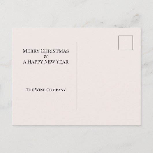Grappige Rosé Wijn Kerst Ansichtkaart Feestdagenkaart (Achterkant)
