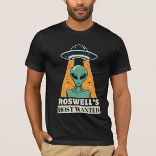 Grappige Roswells meest gezochte alien T-shirt