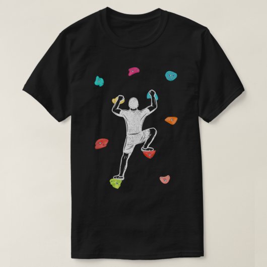 Grappige rots klimmen boulderen sport gym klimmer t-shirt (Design voorkant)