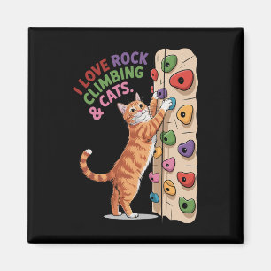 Grappige Rots klimmende Kattenliefhebber Indoor Av Magneet