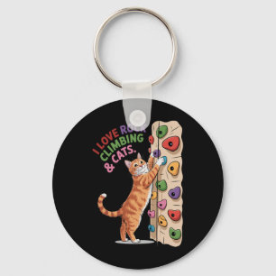 Grappige Rots klimmende Kattenliefhebber Indoor Av Sleutelhanger