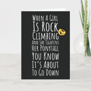 Grappige Rotsklim Kaarten Voor Haar Vrouwen Meisje