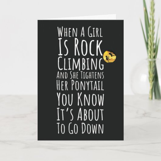 Grappige Rotsklim Kaarten Voor Haar Vrouwen Meisje (Voorkant)