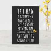 Grappige rotsklimkaarten voor hem mannen humor kaart (Gele Bloem)