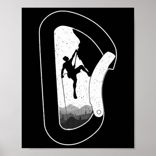 Grappige rotsklimkunst voor mannen vrouwen Boulder Poster (Voorkant)