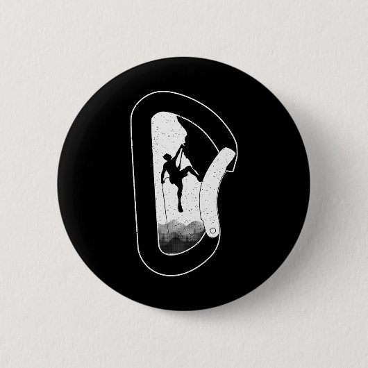 Grappige Rotsklimkunst Voor Mannen Vrouwen Boulder Ronde Button 5,7 Cm (Voorkant)