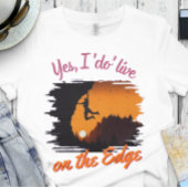 Grappige rotsklimmer | Boulderen - Live on the Edg T-shirt