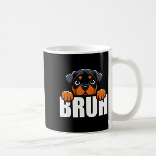Grappige Rottweiler Bruh Schattige Rottie Hond Lie Koffiemok
