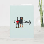 Grappige Rottweiler Dog Bum Butt Heart Fathers Day Kaart (Voorkant)
