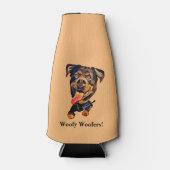 Grappige Rottweiler Hond Bottle Cooler (Voorkant)