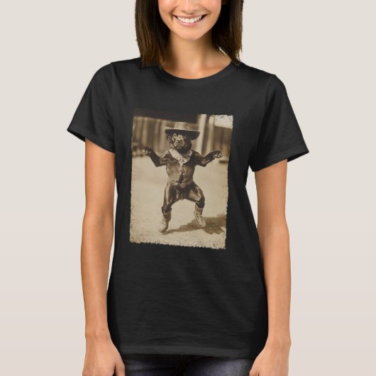 Grappige Rottweiler Hond Cowboy T-shirt (Voorkant)