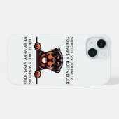 Grappige Rottweiler Hond iPhone 15 Case (Achterkant horizontaal)