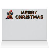 Grappige Rottweiler Hond Kerstmis (Binnen Horizontaal (Boven))