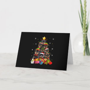 Grappige Rottweiler Kerstboom Kerstmis Hondenliefh Feestdagen Kaart