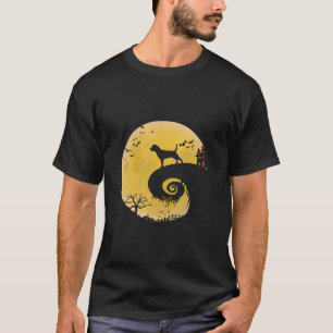 Grappige Rottweiler Maan Kostuum Hond Halloween Gi T-shirt