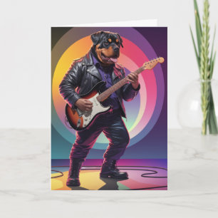 Grappige Rottweiler Rockster Kaart