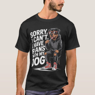 Grappige Rottweiler Sorry dat ik geen plannen met T-shirt