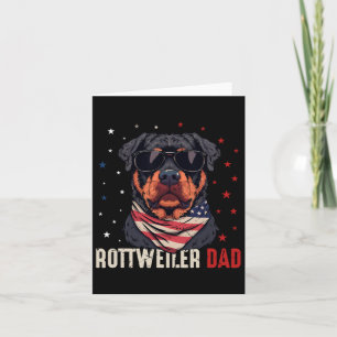Grappige Rottweiler Vader Usa Stars 4 juli Vaderen Kaart