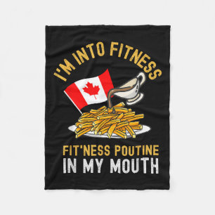 Grappige routines in de fitness van Canadien Que Fleece Deken