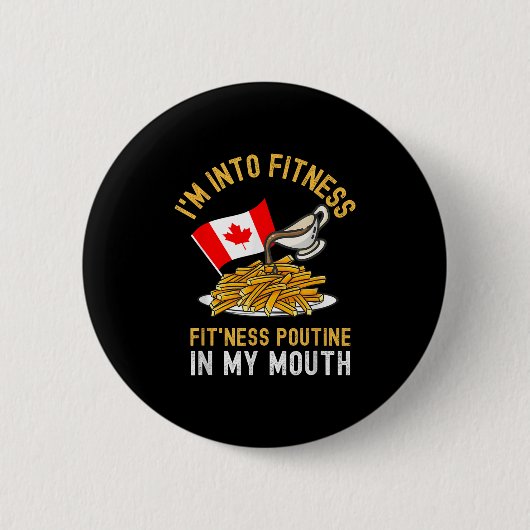 Grappige routines in de fitness van Canadien Que Ronde Button 5,7 Cm (Voorkant)