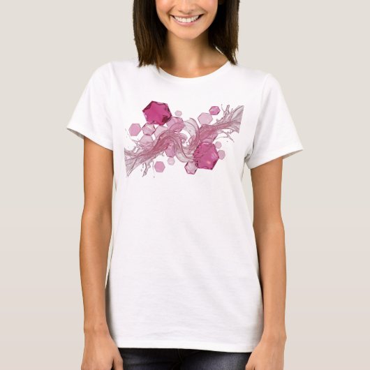 Grappige Roze ABSTRACTE KUNST Custom T-shirt (Voorkant)