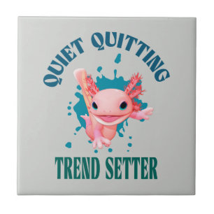 Grappige Roze Axolotl Rustig Stoppen Trend Setter Tegeltje