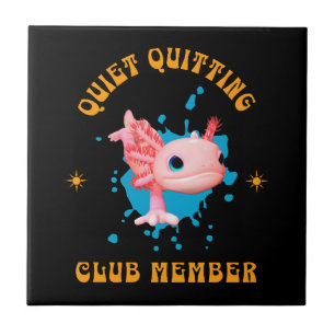 Grappige Roze Axolotl Stille Stoppen Club Lid Tegeltje
