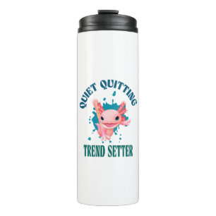 Grappige Roze Axolotl Stille Stoppen Trendsetter Thermosbeker