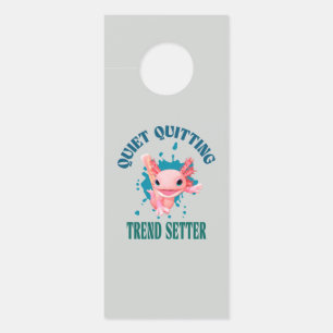 Grappige Roze Axolotl Stille Stopper Trendsetter Deurhanger