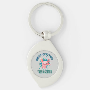 Grappige Roze Axolotl Stille Stopper Trendsetter Sleutelhanger