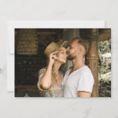 Grappige roze bloemencocktail trendy foto bruiloft save the date (Achterkant)