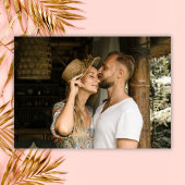 Grappige Roze Cocktail Trendy Modern Foto Bruiloft Save The Date