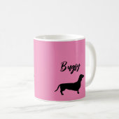 Grappige Roze Dachshond Hondenmoeder Koffiemok (Voorkant rechts)