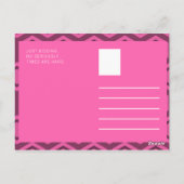 Grappige roze en paarse patroon briefkaart (Achterkant)