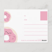 Grappige Roze en Witte Donut Briefkaart (Achterkant)